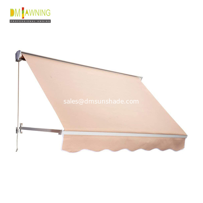 Patio Waterproof Windproof UV Resistence Aluminium Retractable Awning With Drop Arm