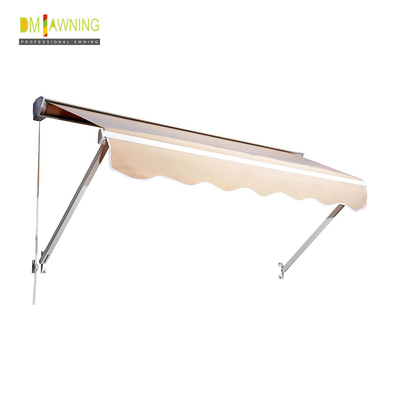Patio Waterproof Windproof UV Resistence Aluminium Retractable Awning With Drop Arm