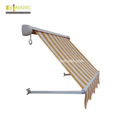 Patio Waterproof Windproof UV Resistence Aluminium Retractable Awning With Drop Arm