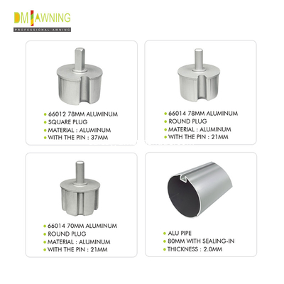 Aluminum Roller Blind Kits Awning Tube Plug Round Roller Shade Kit