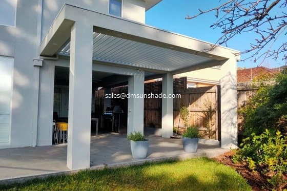 6x4m Outdoor Gazebo Awning Popular Motorized Aluminum Blinds Pergola