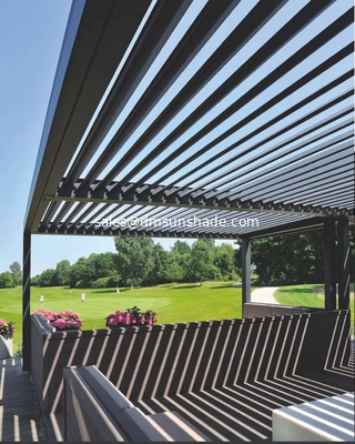 6x4m Outdoor Gazebo Awning Popular Motorized Aluminum Blinds Pergola